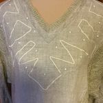 Vtg 80s earthy linen Ib Diffusion sweater Tan Size 2X Photo 3