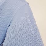 Salomon 1/4 zip Textured Mock Neck Light Blue Sweater Long Sleeves Photo 2