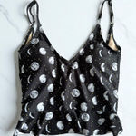 Kortni Jeane Moon Lunar Phases Print Swim Tankini Top Size XS Photo 0