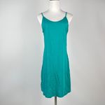 Johnny Was NWOT  Calme Tiered Ruffles V-Neck Trapeze Midi Dress Size S Teal Photo 7