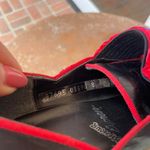 Free People Rush hour express Black leather vintage 80s ruffle heel shoes with red trim sz 8 Photo 5