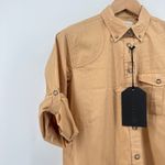 Beretta Womens Shooting Shirt Roll Tab Button Up Long Sleeve Sand Large LD561‎ Tan Photo 6
