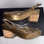 Prada Vintage  Heels Gold Slingback Size EUR 37 US 7 with Box & Shoe Bags Photo 1