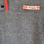 Columbia  PFG Snap Fleece Jacket Sweatshirt‎ Heathered Blue with Red Check Size M Photo 2