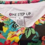 One Step Up  Black Floral Cami Spaghetti Strap Medium Photo 6