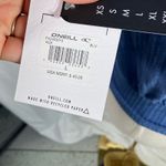 O'Neill  Hilda Blue Puff Sleeve Textured Wrap Front Crop Top Size‎ Large New Photo 9