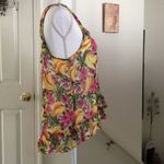 Material Girl Sheer Floral Tropical Print Blouse Photo 3