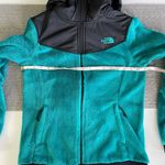 The North Face Oso Hoodie Teal Blue and Black Fleece Full Zip Jacket Size Small Photo 8