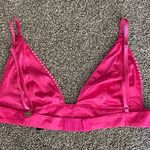 For Love & Lemons Hot Pink Satin Studded Bralette – Size S Photo 6