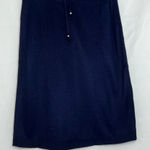 Women's Vintage St. John Sport By Marie Gray Pencil Knot‎ Skirt, Size 2, Navy Blue Photo 0