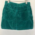 Bongo  x forever 21 collab Vibrant Green Corduroy ribbed fitted Mini Skirt sz M Photo 1