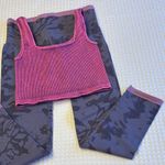 Free People New SET!  Movement Purple Happiness Runs Crop Top & Leggings Set Photo 4