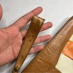 Hobo International Wallet Striped Zip Card Holder Clutch Tan Orange White Cute Photo 3