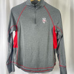 Colosseum Women's Small Quarter-Zip Pullover Wisconsin Collegiate Athletic Track Photo 0