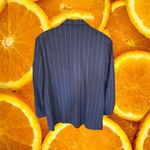 Petite Sophisticate Blue, Green, Maroon and Yellow Pinstripe Blazer Size 10‎ Blue Photo 3