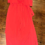 Lane Bryant 28 sleek red wide leg one piece jumpsuit Photo 0