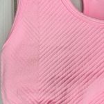 New Balance Pink Racerback Sports Bra Activewear Sz S Ribbed Knit Logo Photo 3