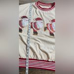 SheIn Cream and Red sequined santa Crewneck long sleeve Top Photo 7