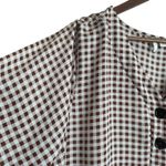 Cato  Women Top 18/20 Brown‎ Check Popover High Low Hem Cowgirl Western Casual Photo 3