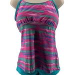 Beach Sissi Tankini Set Boyshorts Pink Teal Womens Xlarge Size XL Photo 0