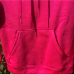 Adidas WOMENS SMALL PINK HOODED 2 POCKET THUMB LOOPS PULLOVER SWEATSHIRT Photo 1