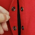 Liz Claiborne Crazy Horse (by ) Women’s Small Red & Blck Snap Button Cardigan EUC Photo 4