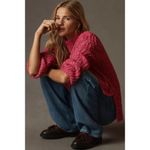 Pilcro  Anthropologie Textured Tunic Sweater in Valentine’s Pink Cozy Holiday S Photo 3