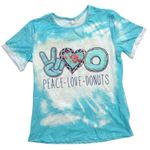 Peace Love Donuts Top Sz Medium Blue Photo 0