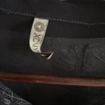 XCVI  Button Up Embroidered Long Roll Tab Sleeve Charcoal Sheer Viscose Blouse L Photo 5