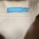 J. McLaughlin Womens White Jean Jacket Sz L Denim Soft Stretch Gold Buttons Large Photo 2