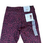 Anthropologie Sanctuary Social Standard Leopard Maroon Ankle Skinny Jeans - 4 Photo 4