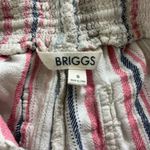 Briggs Women’s Shorts Linen Blend Striped Beach Resort Vacation Pants Small Blue Photo 2