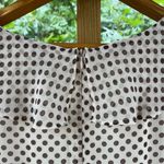 Maison Tara White And Brown Polka Dot Classic Midi Dress Size 16W Photo 6