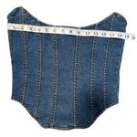 Good American  Denim Corset Top Women’s Size L Blue Bustier Strapless NWT Photo 3