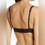 SKIMS Women’s Stretch Cotton Rib Plunge Bralette Black Size XXS Photo 2