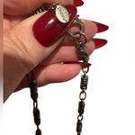 Chico's NEW TURQUOISE LONG SILVERTONE CHAIN NECKLACE Photo 2