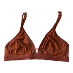 All.You. LIVELY Women Mesh Trim Bralette Terracotta Orange Brown Size M Wireless Size M Photo 5