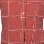 Carhartt Women’s Rugged Flex Orange Plaid Flannel Button Down Small Photo 3