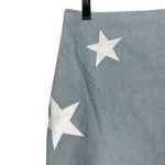 Le lis NWT  Mini Jean Skirt Womens S Light Wash Denim Star Print Y2K 90s Retro Photo 1