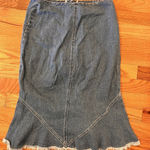Forever 21 Y2k Denim Mini Skirt M Knee Length Flare Streetwear cowgirl Photo 0