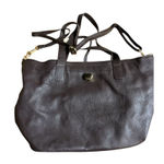 Women's Brown‎ Leather Tote Bag with Gold Hardware made in Italy Brown Photo 0