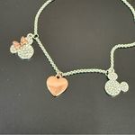 Disney Unwritten Crystal Mickey & Minnie Mouse Rose-gold plated Hearts Bracelet Photo 2