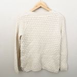 Anthropologie FIELD FLOWER x | Cream Honeycomb Knit Crewneck Sweater | Medium Photo 4