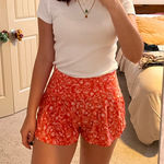 Forever 21  orange floral shorts Photo 0