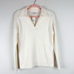 Loft NWT Boucle Polo Sweater Ivory Cream Soft Knit Size XS Photo 1