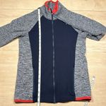 Athleta NWT  Andes Hybrid Jacket Grey Heather / NAVY Sz M Photo 11