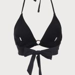 Berlook Black Back Tie Top and Black Ribbed High Cut Wide Waistband BottOM 10 Size XS Photo 4