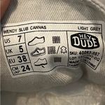 Hey Dude Wendy Slub Canvas Light Grey Women’s Size 7 Casual Slip On Shoe. Photo 7