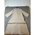 Francesca Bettini Linen Blend Maxi Dress 3/4 Length Sleeve Casual Comfy Beige L Tan Size L Photo 2