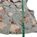Susan Bristol  Floral Patchwork Vest - Light Blue and Pink Photo 3